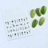 Geometrik Dizayn Tırnak Sticker Tırnak Etiketi Nail Art Jo-1068