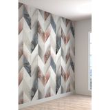 Geometrik Mermer Desenli Silinebilir Tekstil Duvar Kağıdı, 280 x 280