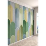 Geometrik Renkli Modern Tekstil Duvar Kağıdı, 400 x 260