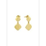 Geometrik Sade Altın Küpe