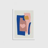 Geometrik Soyut Şekiller Tablo Çerçeveli Poster Duvar Dekorasyonu - 30 x 40 - Çerçevesiz Poster