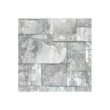 Geometrik Taş Desen Duvar Kağıdı - Roka 23106-1, Gri, Elyaf Taban (Non-Woven) - 16.5 M2