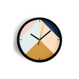Geometrik Tasarım Modern Duvar Saati - 25cm - Önü Camlı Siyah Kasa - Sessiz Mekanizma, JH0419S25SKP