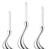 Georg Jensen Cobra 3lü Şamdan - Gümüş - Standart