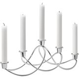 Georg Jensen Harmony 5 Kollu Dekoratif Çelik Şamdan - Gümüş - Standart