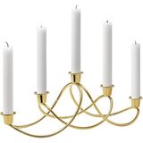 Georg Jensen Harmony Gold 5 Kollu Dekoratif Şamdan - Gümüş - Standart
