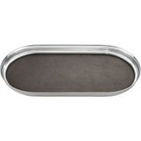 Georg Jensen Manhattan Silver Oval Formlu Çelik Tepsi - Gümüş - Standart