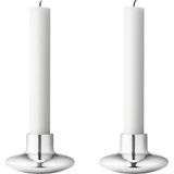 Georg Jensen Silver Geometrik Formlu 2li Şamdan - Gümüş - Standart
