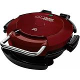 George Foreman 24640-56 Fitness Mangalı Entertaining 360°, Ekstra Büyük Izgara Yüzeyi, Ø 30 cm, Pizza Pişirme Tepsisi, Kırmızı/Siyah