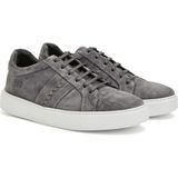 George Hogg Anthracite Woven Detail Men's Suede Sneakers - Antrasit