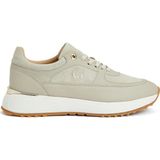 George Hogg Beige Patterned Women's Leather Sneakers - Bej