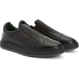 George Hogg Black Men's Leather Sneakers - Siyah