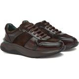 George Hogg Brown Women's Leather Sneakers - Kahverengi