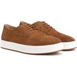George Hogg Camel Suede Men's Studded Leather Sneakers