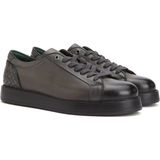 George Hogg Grey Men's Casual Comfort Leather Sneakers - Gri