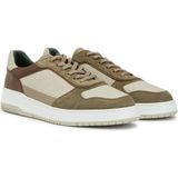 George Hogg Khaki Beige Men's Leather Sneakers - Haki - Bej