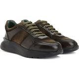 George Hogg Khaki Women's Leather Sneakers