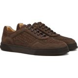 George Hogg Men's Brown Woven Leather Sneakers - Kahverengi