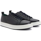 George Hogg Men's Dark Navy Patterned Leather Sneakers - Koyu Lacivert