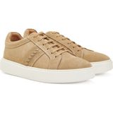 George Hogg Men's Sand Casual Comfort Leather Sneakers - Kum