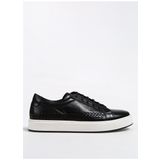 George Hogg Siyah Erkek Deri Sneaker