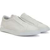 George Hogg White Men's Casual Comfort Leather Sneakers - Beyaz