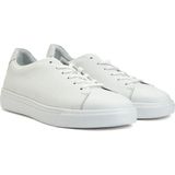 George Hogg White Round Toe Men's Leather Sneakers - Beyaz