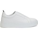 George Hogg White Women's Leather Sneakers - Beyaz