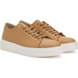 George Hogg Women's Caramel Leather Sneakers - Kahverengi