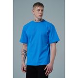 George Phoenix Pure Comfort - Mavi Rahat Kesim %100 Pamuklu Basic Erkek Tişörtü - XL
