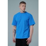 George Phoenix Pure Comfort - Mavi Rahat Kesim %100 Pamuklu Basic Erkek Tişörtü