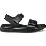 Geox D45PAE043AJC9B1G D Xand 2S E Smo. Lea + Pear Bantlı Deri Siyah Kadın Sandalet