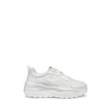 Geox Kadın Beyaz D Xtors D - Mesh + Geobuck Kalın Tabanlı Spor Ayakkabı, Bağcıklı Sneaker D551FD01454C100