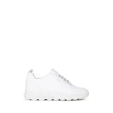 Geox Kadın Beyaz Spherica Bağcıklı Spor Ayakkabı, Hakiki Deri Sneaker D15NUA0006KC1000
