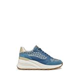 Geox Kadın Mavi D Spherica Ec13 A - Nap + Emb.Te Bağcıklı Dolgu Topuklu Sneaker D45WAA085DSC4005