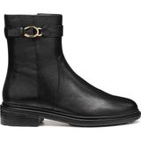 Geox Kadın Siyah D Walk Pleasure A - Goat Lea Fermuarlı Deri Bot D56TGA00081C9999