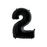 Gepettoys Siyah Folyo Balon 2 Rakamı 100 Cm