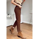 Geppetto A10545454 Yüksek Bel Likralı Mom Jean Pantolon Kahve Jeans