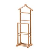 Geppetto Home Çiftli Dilsiz Uşak Askılık Cilasız Ham Ahşap 7559