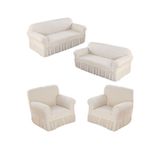 Gerbera Home Collection Bürümcük, Koltuk Örtüsü Takımı 3 3 1 1 Natural