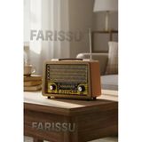Gerçek Ahşap Eskitme Görünümlü Rt-750 Nostaljik Müzik Kutusu – 3 Band Radyo / Bluetooth / Usb
