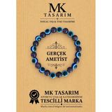 Gerçek Ametist Taşı Mkt.1.101.50- Taşların Kendi Rengidir-Rahatlatıcı, Dinginlik, Enerji Bilekliği