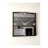 GERÇEK AYNALI DEKORATİF KARE DUVAR SAATİ (50 CM)