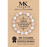 GERÇEK AYTAŞI PEMBE KUVARS BİLEKLİK MK.7000.864- RAHATLIK-DİNGİNLİK-ENERJİ- STRES BİLEKLİĞİ