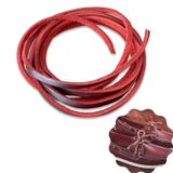 Gerçek Deri Bağcık 150 cm-1 Adet, Nubuk Timberland Dexter vb. Ayakkabılara Uyumlu Loafer ve Makosen Ayakkabılar için Uygun 3x2 mm Kalınlıkta Hakiki Deri Ayakkabı Bağcığı (Bordo (Çift Ton))
