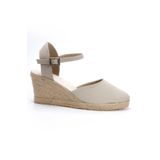 Gerçek Elişi Bej Kadın Dolgu Topuk Espadril Handmade
