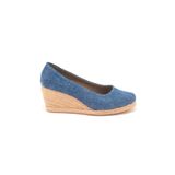 Gerçek Elişi Bej Keten Espadril Dolgu Topuk Handmade DOLGU1001