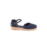 Gerçek Elişi Bej Topuğu Açık Bilekten Bantlı 3cm Dolgu Topuk Keten Hasır Espadril Handmade ES1006UCCM