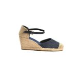 Gerçek Elişi Burnu Hasır Dolgu Topuk Keten Hasır Espadril Handmade ES1005