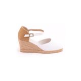 Gerçek Elişi Hasır Dolgu Topuk Keten Hasır Espadril Handmade